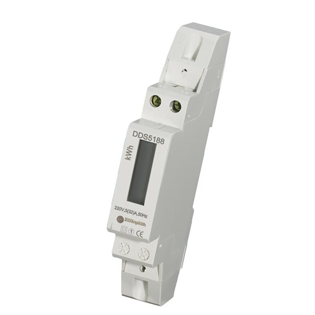 ía ía Electricidad/Pantalla Digital Riel DIN de Kilovatios-hora de Kwh Monofásico Macarena Medidor de la energía del carril