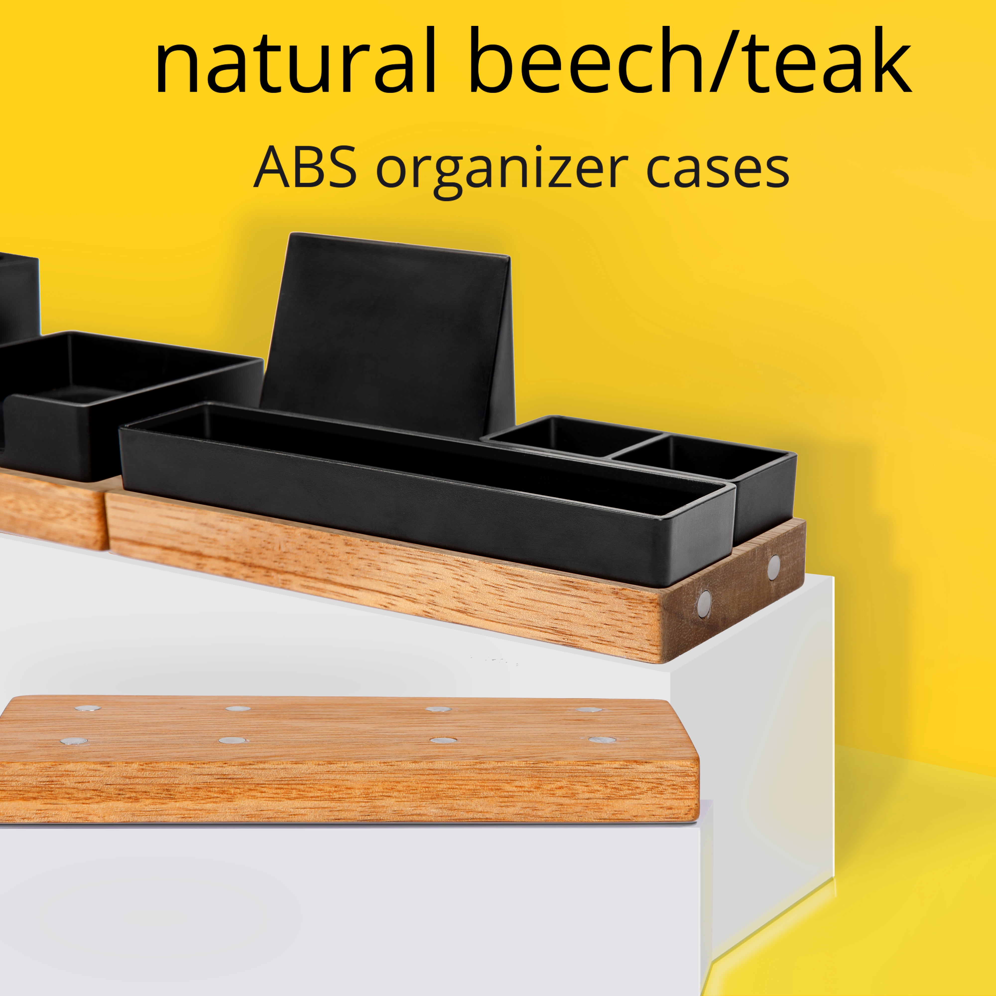Aothia Desk Organizer, Office Accessories Storage with Magnetic  (Black)