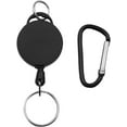 thumbnail image 5 of Retractable Badge Reels - Heavy Duty Extendable Key Chain - Key Lanyard Belt Clip Badge Holder Pull Reel Black(2 Pack), 5 of 7