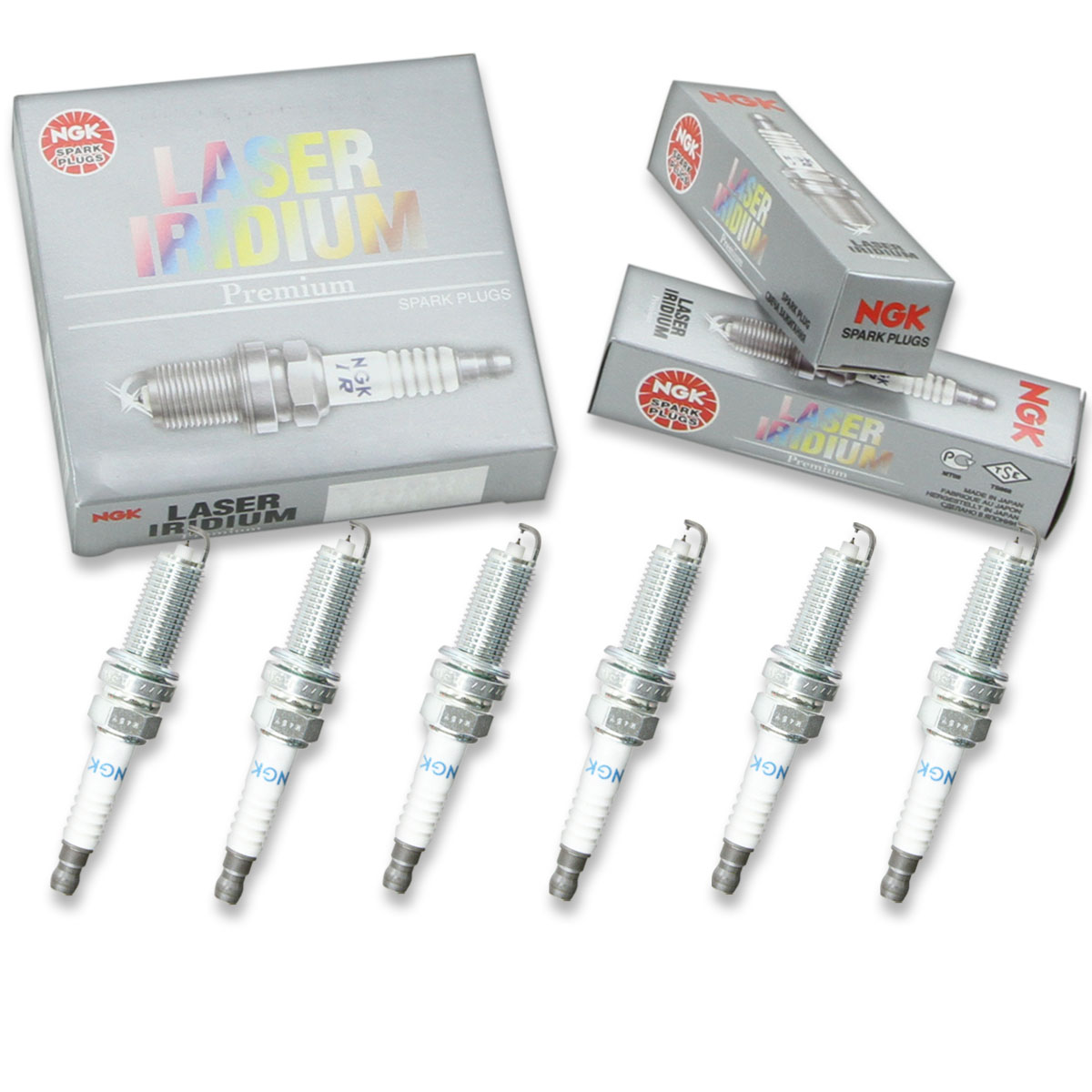 6 pc NGK 1406 Laser Iridium Spark Plugs for 22401 EZ37C 22401-1LA1C 22401-1LA7C 3442 4712 9693 FXE22HR11 IXEH22TT Ignition Wire Secondary Fits select: 2013-2020 NISSAN PATHFINDER