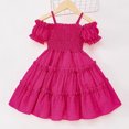 thumbnail image 4 of Mikilon 1-10 Years Girls Sleeveless Ruffled Lace Cake Dress Round-Neck Embroidery Princess Dress, 4 of 7