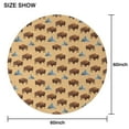 thumbnail image 6 of Yellow Buffalo Mountain Pattern Round Tablecloth 60"x60",Wrinkle Wipeable Table Cloth for Kitchen Dining Room Picnic Patio Party, 6 of 6