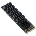 thumbnail image 3 of Tarjeta de expansión de disco Duro, Tarjeta de expansión de Disco Duro PCIe ESTABLE M2 Puerto 5 Puerto Fácil de USAR PM de Soporte de 6 GBS para CompuTadoras, 3 of 7