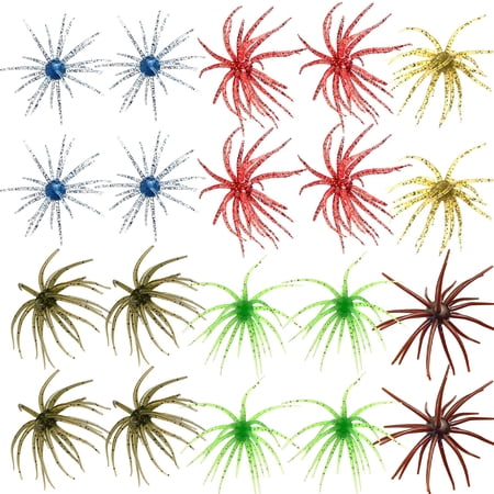 20pcs Sea Urchin Bait Sea Urchin Bass Bait Creature Bait Dice Baits for Bass Fishing
