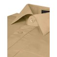 thumbnail image 4 of Men's Classic Fit Long Sleeve Wrinkle Resistant Button Down Premium Dress Shirt (Beige, M), 4 of 4
