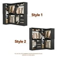 thumbnail image 5 of iSunirm Closet System with 2 Sets, Walk-in Closet Organizer System with Drawers & Hanging Rods, Heavy Duty Wardrobe Closet with Storage Shelves for Bedroom, Closet, 72''L x 36''W x 80''H, Black, 5 of 7