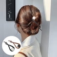 thumbnail image 2 of 2 piezas de pasadores de plástico mate minimalistas con forma de plátano, pasadores franceses, horquillas para el pelo, accesorios de moda para el cabello para mujeres, 2 of 8