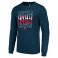 thumbnail image 2 of Men's Starter Navy Washington Capitals Four Team Name Logo Long Sleeve Graphic T-Shirt, 2 of 3