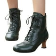 thumbnail image 6 of Mostsola Womens Ankle Boots Vintage Victorian Kitten Heels Sexy Dressy Lace up Short Booties, 6 of 7