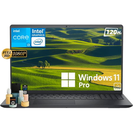 Dell Inspiron 15 3520 Business Laptop - 15.6" FHD Anti-Glare Display, Intel 6-Core i3-1215U up to 4.40GHz, 32GB RAM, 1TB SSD, Intel UHD Graphics, Windows 11 Pro