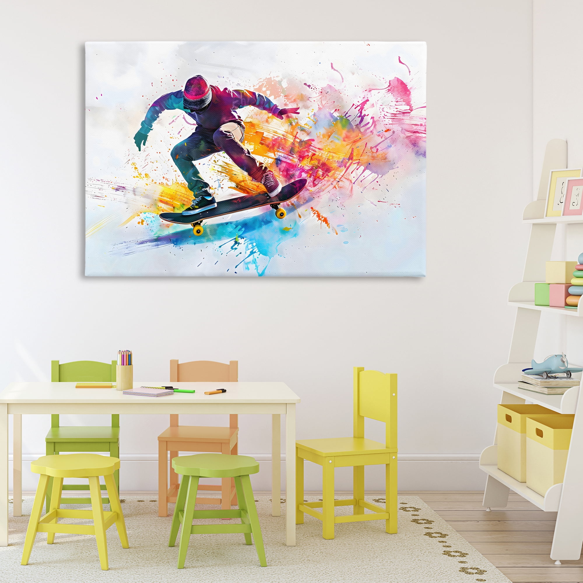 Stupell Industries Skateboarder in Motion Canvas Wall Art, design by Creative Studio