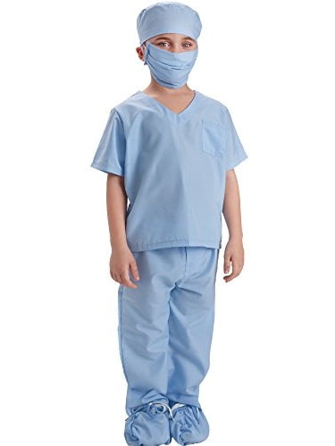 Doctor Outfit Kids Surgeon Police Nurse Uniform Childrens Costume Fancy Dress up 