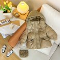 thumbnail image 3 of Coerni Baby Girls Boys' Winter Down Jackets With Hooded Toddler Cotton Dress Warm Lined Coat Outer With Bag Clothing, 3 of 9