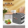 thumbnail image 5 of Black White Plaid Stand Mixer Dust Cover with Storage Pocket & Handles,Modern Simple Buffalo Check Gingham Fits All Tilt Head & Bowl Lift Kitchen Appliance Cover Organizer Bag Accessories,6-8 Quart, 5 of 6