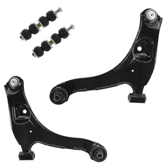 TRQ 4 pc Front Lower Control Arm & Sway Bar Link Kit for PT Cruiser Dodge Neon PSA56253