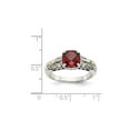 thumbnail image 4 of 1.50 Carat (Ctw) Natural Garnet Ring in Sterling Silver with 14K Gold Accents, 4 of 7