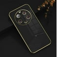thumbnail image 2 of Compatible with Xiaomi 13 Ultra Case for Women Men, Ultra Thin Xiaomi 13 Ultra Phone Case Silicone Cute Shockproof Plating Electroplate Soft Cases Cover (Black), 2 of 13