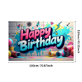 thumbnail image 3 of LUUFILx Colorful Happy Birthday Party Backdrop Trucks Themed Background Decorations Kids Celebration Photography Props Banner Party Supplies Event Decor, 3 of 8
