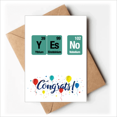 thumbnail image 1 of Oui Non Élément Checal Science Cartes de Mariage Félicitations Enveloppes de Voeux, 1 of 3