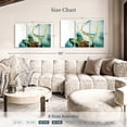 thumbnail image 4 of Elephant Stock Abstract Gold Streaks Wall Art - Horizontal Multi Panel Canvas - Living Room Wall Decor - Abstract Multi Panel - White And Teal Decor - 38" x 24", 4 of 8