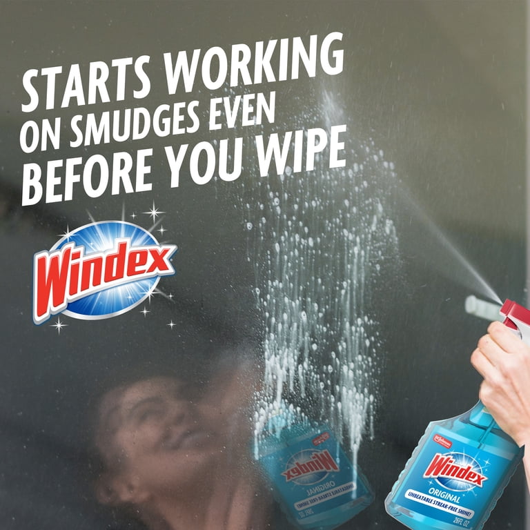 Windex Glass Cleaner, Original Blue, 23 Fl Oz, Streak-Resistant