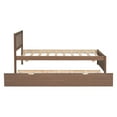 thumbnail image 2 of DreamBuck Twin Bed Frame with Trundle, Wood Bed Frame with Headboard, Twin Platform Bed with Pull Out Trundle Bed, Modern Twin Trundle Bed for Bedroom, No Box Spring Needed, 2 of 9