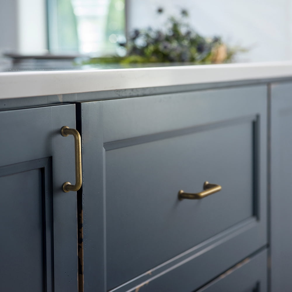 Goo-Ki 12 Pack 3''(76 MM) Hole Centers Antique Brass Cabinet Pulls, Luxury Zinc Alloy Cabinet Handles for Dresser,Drawer,and Cupboard