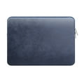 thumbnail image 7 of LLAYOO 11 Inch Laptop Sleeve PU Suede Leather Case Protective Padded Cover Water Resistant Bag Compatible with 11.6 MacBook Air Surface Pro for 11" Notebook Computer Tablet Chromebook (Deep Blue), 7 of 7
