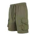 thumbnail image 3 of CONZONE Mens Cargo Shorts Elastic Waist Drawstring Hiking Shorts for Men Solid Color Lightweight Loose Fit Gym Athletic Shorts With Pockets, 3 of 8