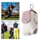thumbnail image 4 of Naiovety Portátil de cuero de la buena sensación de la mano de la bolsa del almacenamiento de la pelota de golf en peso ligero del bolsillo de Deportes y aire libre Rosa 4.9 x 4.xxs, 4 of 6