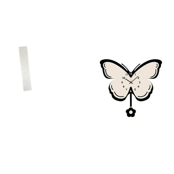 Pantalla De Lámpara De Pie Para Sala De Estar Y Reloj De Pared Con Mariposas, Acrílico, Anti-tictac, Cubierta Decorativa Para Oficina, Comedor, Habitación Infantil, Decoración De Estilo