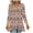 Brown, variant on Women Fall Clothes Trendy Tops Plus Size T Shirts Dressy 3/4 Sleeve Shirts Fitted Sweatshirts Trendy Plus