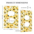 thumbnail image 3 of Daiia Blue Floral Sunflower Pattern Decorator Wall Plate Child Safe Outlet Cover, Switch and Outlet Covers,Size 1-Gang 5.0" x3.0" , Polycarbonate Thermoplastic-Style S, 3 of 6