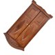 thumbnail image 2 of 1:12 Scale Vintage Mini Wooden Double Door Wardrobe Dollhouse Accessory Brown Furniture, 2 of 4