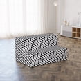 thumbnail image 4 of Geometric Foldable Mattress, Abstract Hexagon Check, 74.8" x 39.4", Black White, by Ambesonne, 4 of 6
