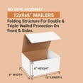 thumbnail image 2 of BOX USA Shipping Boxes Small 12"L x 9"W x 6"H, 50-Pack  Corrugated Cardboard Box for Packing, Moving and Storage, 2 of 5