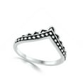 thumbnail image 4 of Geometric Cutout Chevron Dot Ring .925 Sterling Silver Band Jewelry Female Male Unisex Size 8, 4 of 4