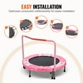 thumbnail image 2 of KFFKFF 36-Inch Children's Trampoline, Suitable for Indoor and Outdoor Use, Collapsible Small Trampoline with Support Bar, Bouncing Trampoline for Young Kids, Ideal 3+ Years Old Kids' Birthday Present, 2 of 9
