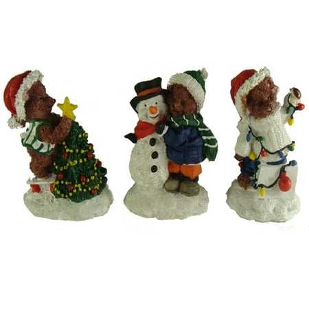 CC Christmas Decor Club Pack of 72 Christmas Bear Table Top Figures 3.5"