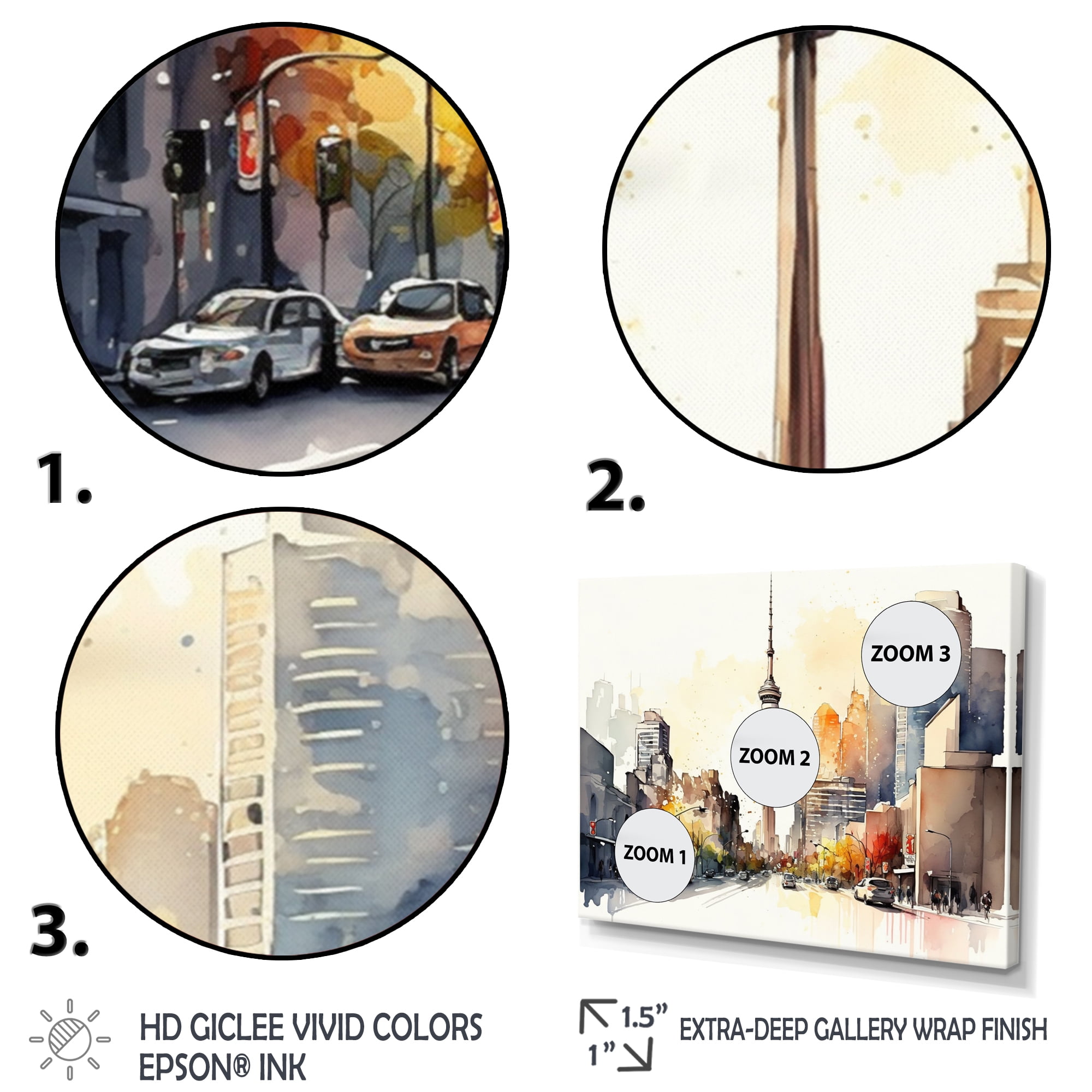 Designart Toronto Skyline VIII Canvas Wall Art
