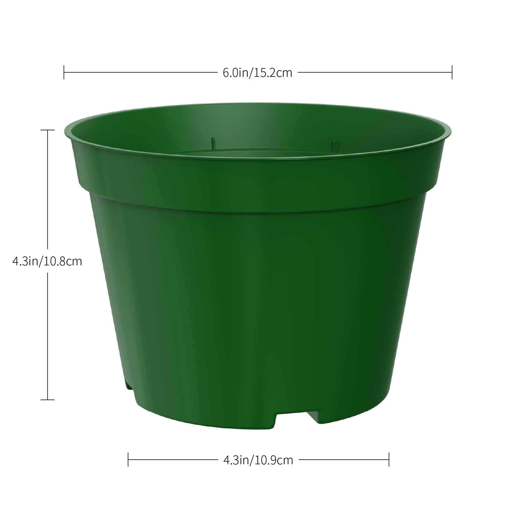 Mainstays 6 inch Grower Pots Green 2 pack