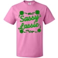 thumbnail image 3 of Inktastic Sassy Lassy with Green 4 Leaf Clovers T-Shirt, 3 of 5