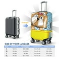 thumbnail image 6 of Easygdp Dog Takes A Bath In The Bathtub Double-Sided Printed Elastic Suitcase Protective Cover,Invisible Zipper, Business Trip Luggage Cases,Washable And Resistant To Falling -Small, 6 of 9