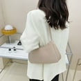 thumbnail image 3 of Sac d'Épaule et d'Aisselle pour Femmes en Nylon Rétro à Poignée Unie, Sac à Main (Beige), 3 of 7