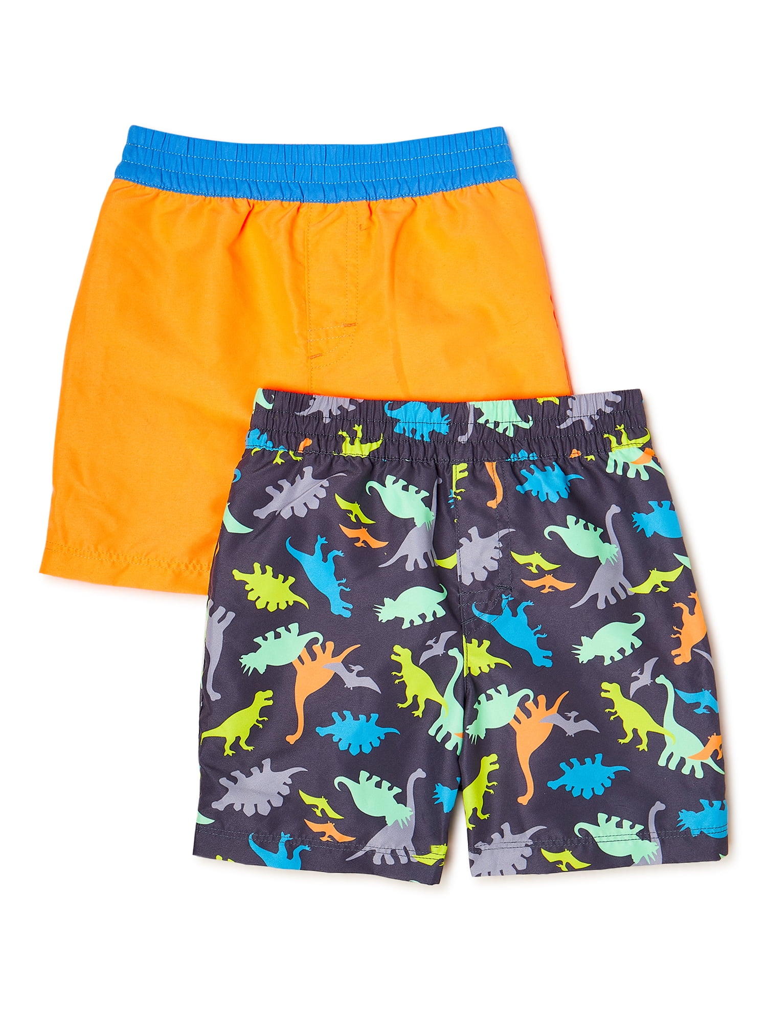 Wonder Nation Baby and Toddler Boy Swim Trunks, 2Pack Size 12M5T