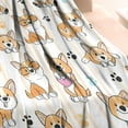 thumbnail image 3 of Cartoon Corgi Blanket,Comfortable Soft Lamb Wool Throw Blanket,All Season,Warm Lightweight Blankets for Sofa Bed Couch Living Room Chair,30"x40", 3 of 4