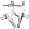 thumbnail image 6 of Beaupretty 4Pcs Plated Silver Drum Cymbal Wing Nuts Metal Instrument Parts for Stable Performance, 6 of 8