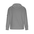thumbnail image 6 of Eryao Quarter Zip Hoodies for Men Big and Tall Long Sleeve Drawstring Knit Hoodie Casual Fall Winter Sweatshirt with Pocket,Gray,XXXXXL, 6 of 8