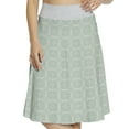 thumbnail image 1 of Women's Damask Bicolored Star Like Ornament A-line Printed Skirt Casual Wear, S, Dark Sea Green Champagne, by Ambesonne, 1 of 1