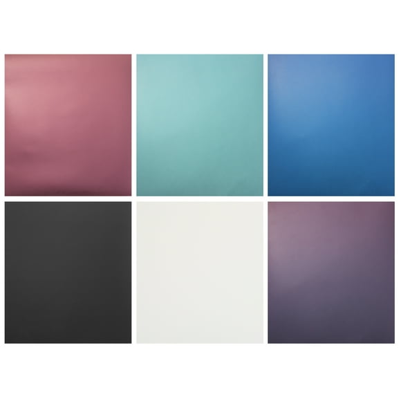 Shisuyan Printable Iron-On Vinyl Assorted Color 6 Sheets 11.8x9.8x0.04in